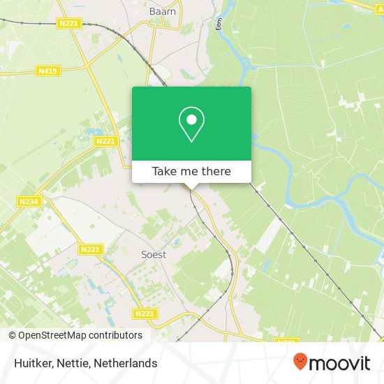 Huitker, Nettie map