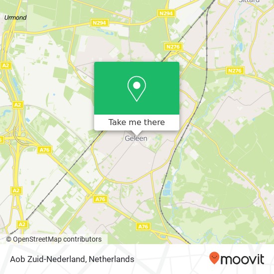 Aob Zuid-Nederland map