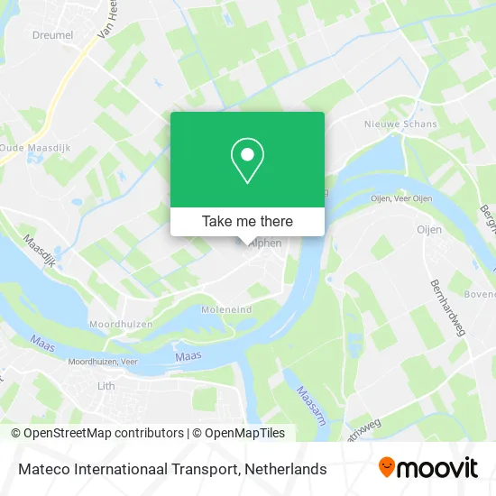Mateco Internationaal Transport map