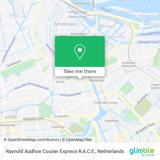 Raynold Audhoe Courier Express R.A.C.E. map
