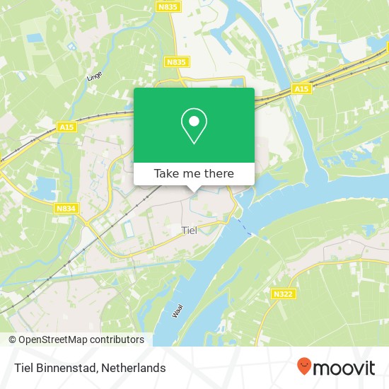Tiel Binnenstad map