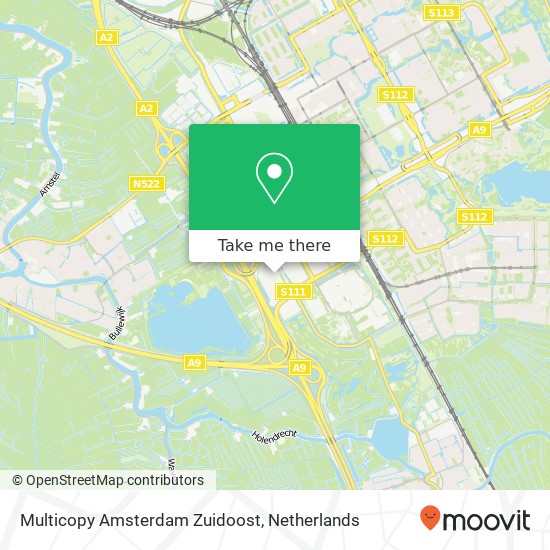 Multicopy Amsterdam Zuidoost map