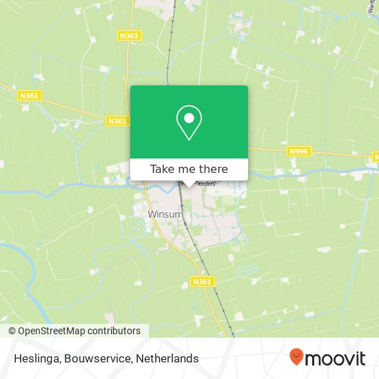 Heslinga, Bouwservice map