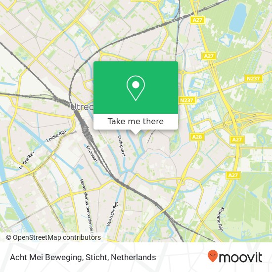 Acht Mei Beweging, Sticht map