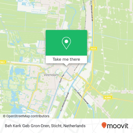 Beh Kerk Geb Gron-Dren, Sticht map