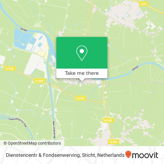 Dienstencentr & Fondsenwerving, Sticht Karte