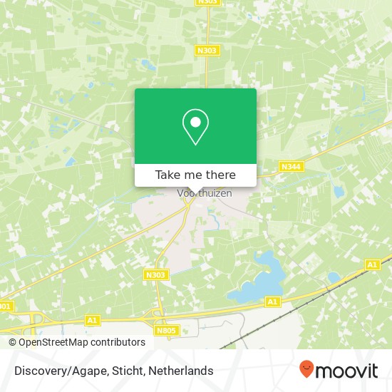 Discovery/Agape, Sticht map