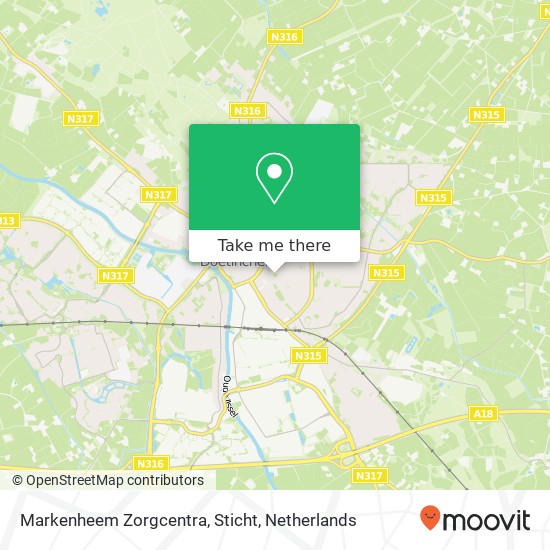 Markenheem Zorgcentra, Sticht map