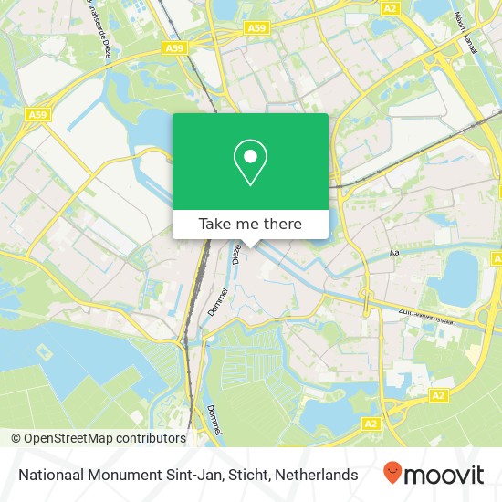 Nationaal Monument Sint-Jan, Sticht Karte