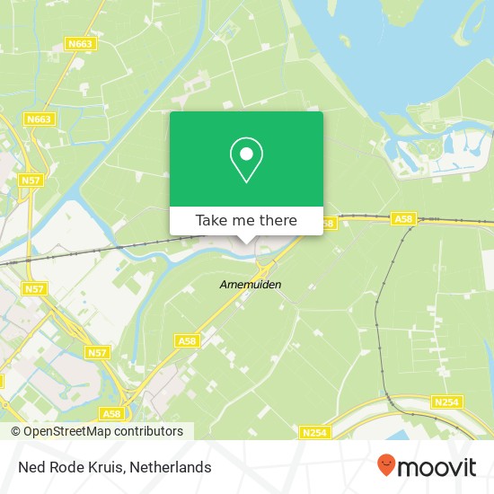 Ned Rode Kruis map