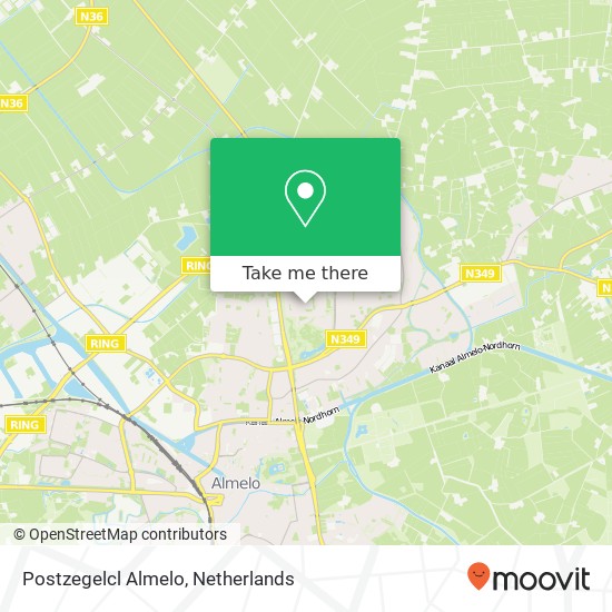 Postzegelcl Almelo map