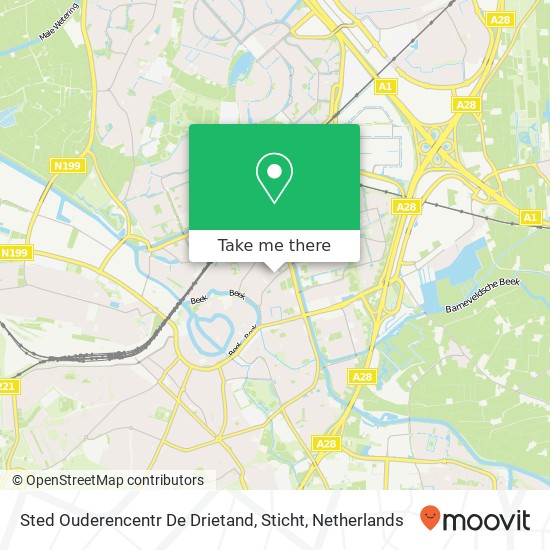 Sted Ouderencentr De Drietand, Sticht map