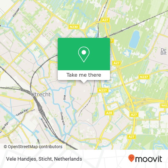 Vele Handjes, Sticht map