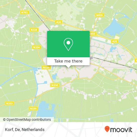 Korf, De map