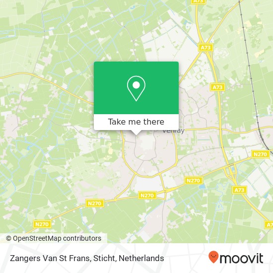 Zangers Van St Frans, Sticht map