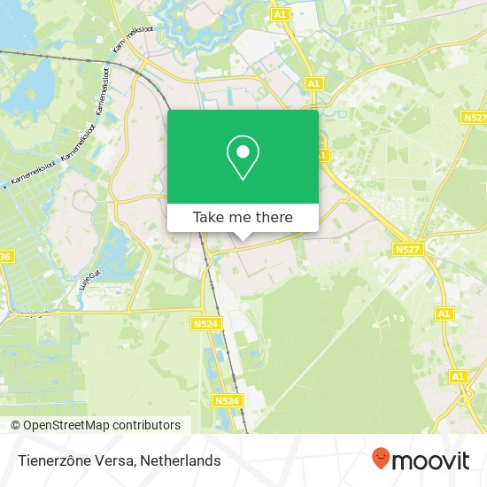 Tienerzône Versa map