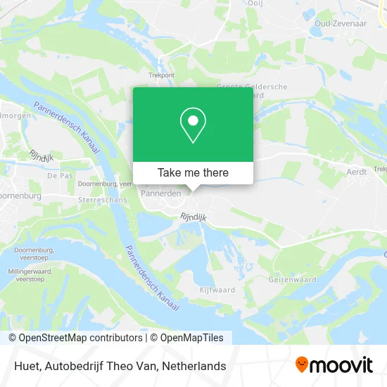 Huet, Autobedrijf Theo Van map