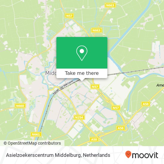 Asielzoekerscentrum Middelburg map