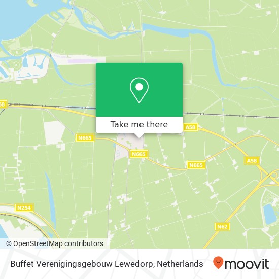 Buffet Verenigingsgebouw Lewedorp map