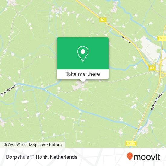 Dorpshuis 'T Honk map