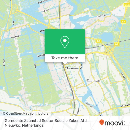 Gemeente Zaanstad Sector Sociale Zaken Afd Nieuwko map
