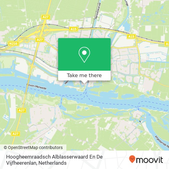 Hoogheemraadsch Alblasserwaard En De Vijfheerenlan map