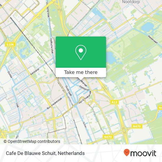Cafe De Blauwe Schuit map