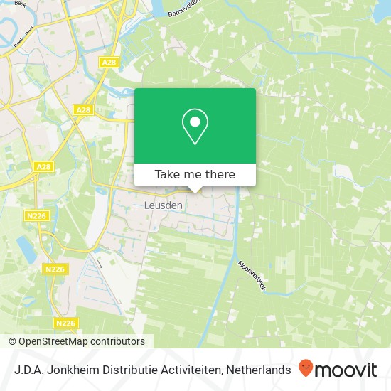 J.D.A. Jonkheim Distributie Activiteiten Karte