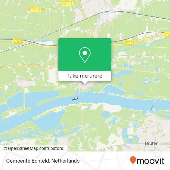 Gemeente Echteld Karte