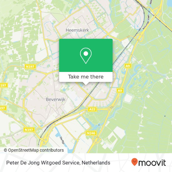 Peter De Jong Witgoed Service map