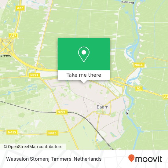 Wassalon Stomerij Timmers map