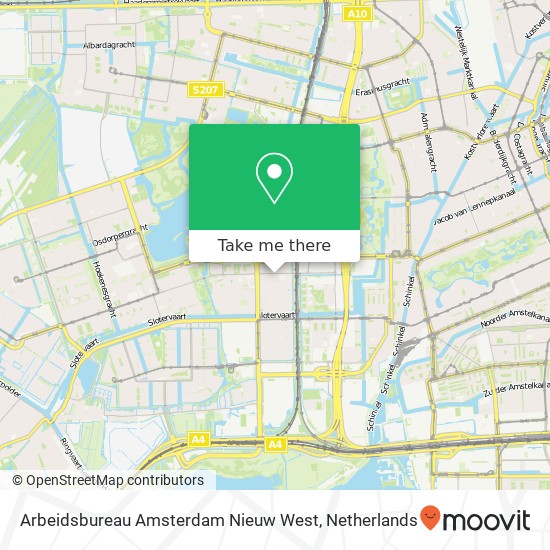 Arbeidsbureau Amsterdam Nieuw West map