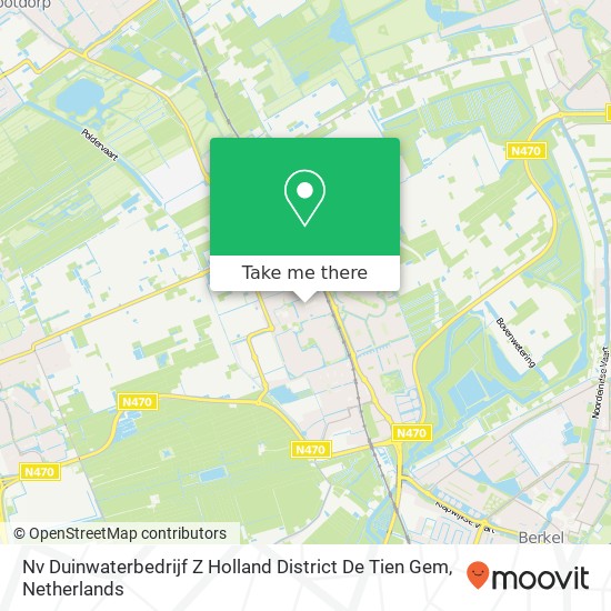 Nv Duinwaterbedrijf Z Holland District De Tien Gem map