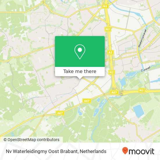Nv Waterleidingmy Oost Brabant Karte