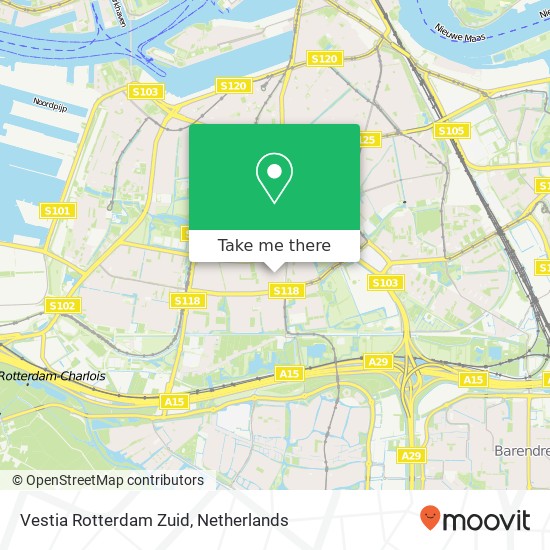 Vestia Rotterdam Zuid map