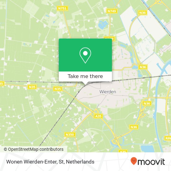 Wonen Wierden-Enter, St map