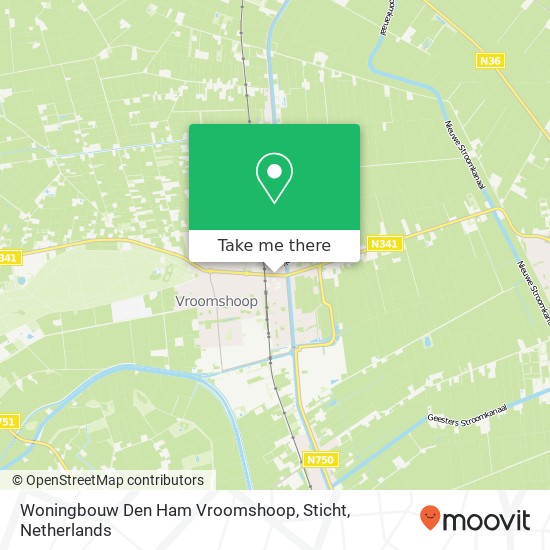 Woningbouw Den Ham Vroomshoop, Sticht map