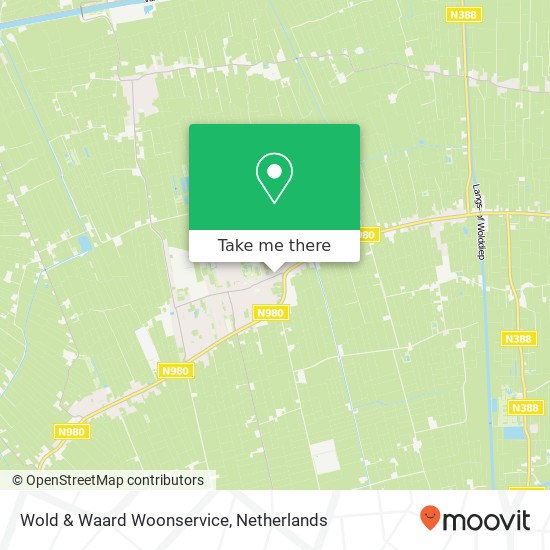 Wold & Waard Woonservice map