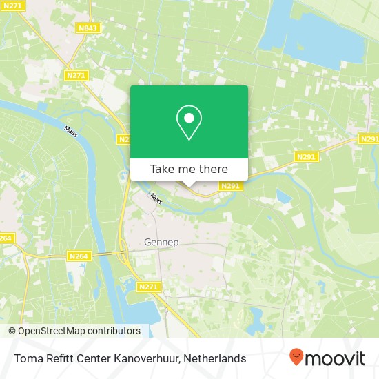 Toma Refitt Center Kanoverhuur map