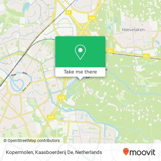 Kopermolen, Kaasboerderij De map