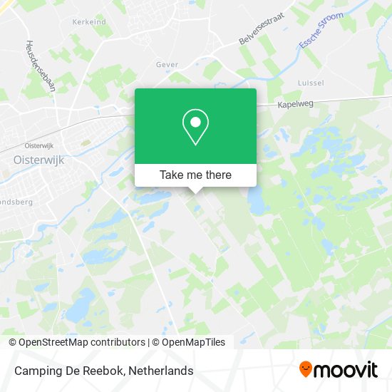 schrijven Authenticatie uitbreiden How to get to Camping De Reebok in Oisterwijk by Bus or Train?