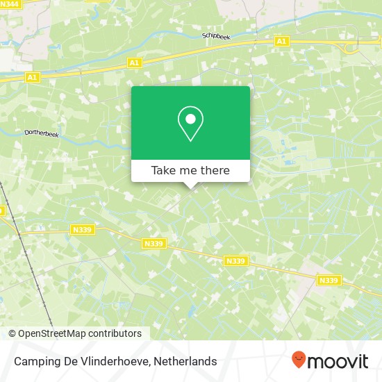 Camping De Vlinderhoeve map