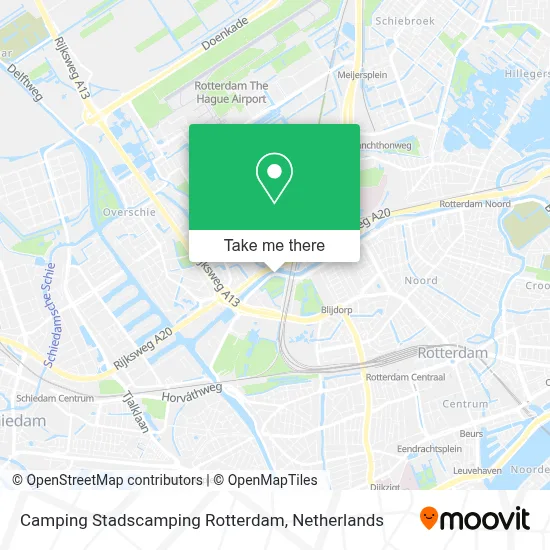 Camping Stadscamping Rotterdam map