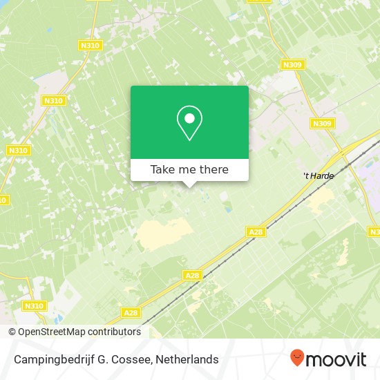 Campingbedrijf G. Cossee map