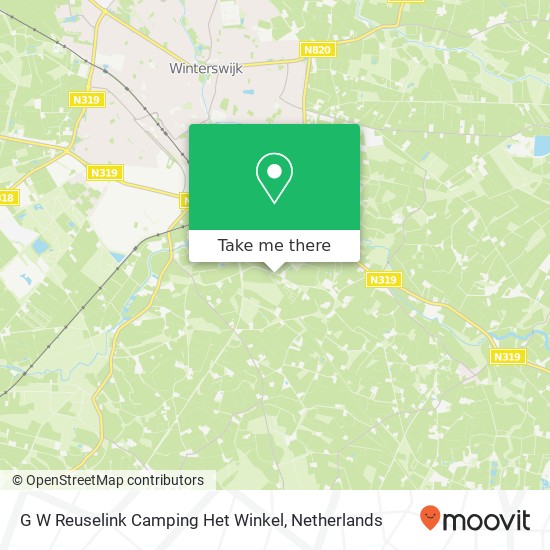 G W Reuselink Camping Het Winkel Karte