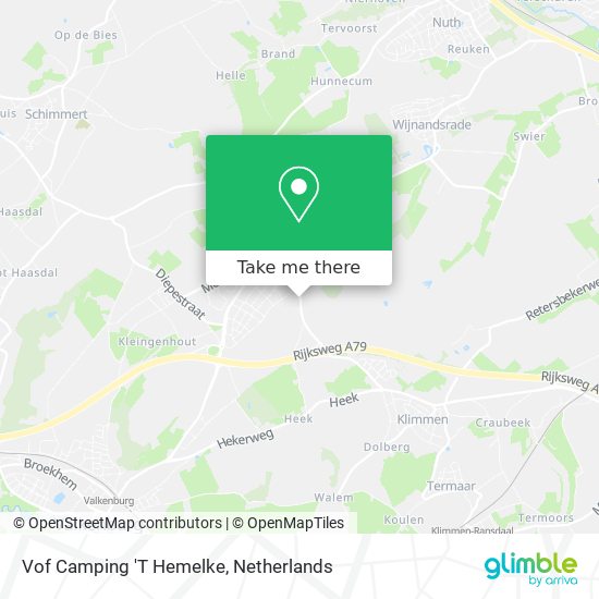 Vof Camping 'T Hemelke map