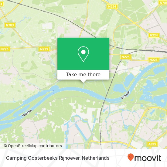 Camping Oosterbeeks Rijnoever map