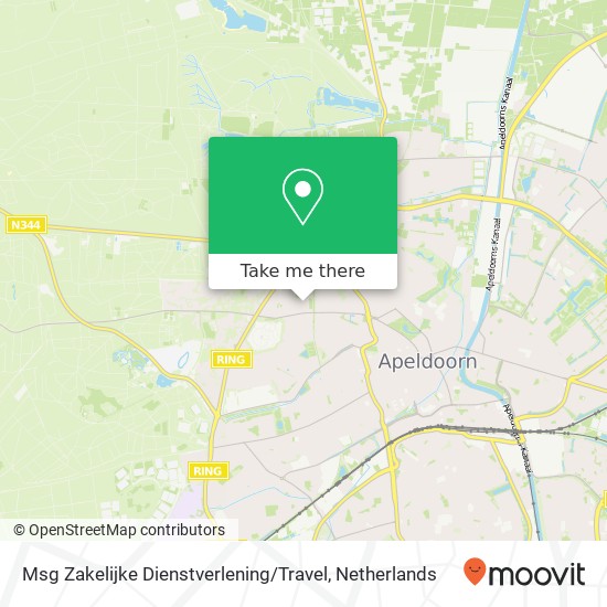 Msg Zakelijke Dienstverlening / Travel map