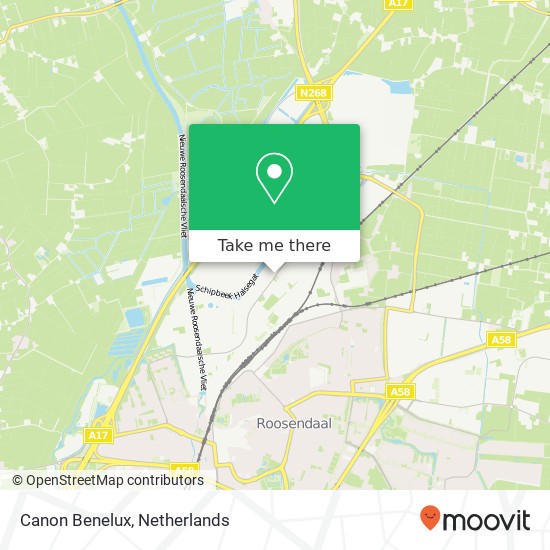 Canon Benelux map