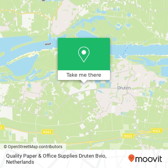 Quality Paper & Office Supplies Druten Bvio map